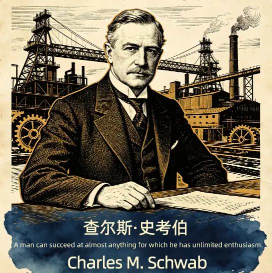 Charles M. Schwab: A man can succeed at almost anything for which he has unlimited enthusiasm.